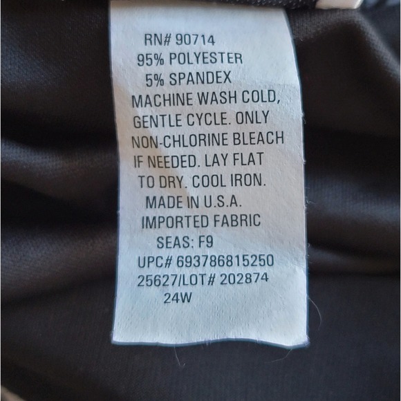 Vintage JBS Ltd. Size 24W Black & White Surplice V-Neck Self-Tie Maxi Dress NWT - Picture 5 of 6